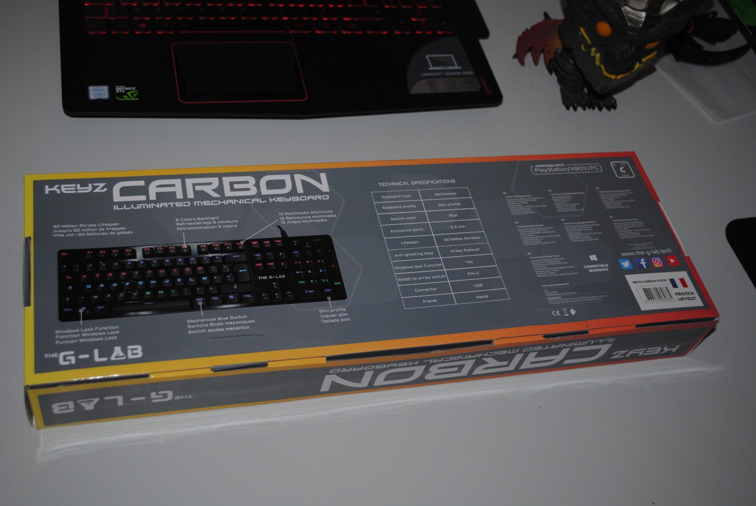 The G-Lab Keyz Carbon V3: clavier gaming RGB